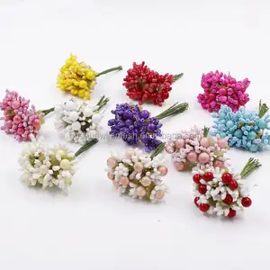 Mini bouquet de fruits en mousse, fleur, étamine, baies, étamine, 12 pièces, nouvelle vente