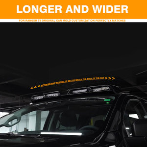 Nuova Versione Estesa: <span class=keywords><strong>Barra</strong></span> Luminosa Antinebbia per Tetto Offroad con Portapacchi Effetto Carbonio per Ford Ranger Pickup 2024 - Product Image 6