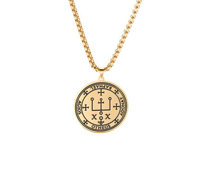 Collier Amulette Surnaturelle pour Hommes et Femmes, Archange Michel, Raphaël, <span class=keywords><strong>Uriel</strong></span>, Gabrie, Talisman <span class=keywords><strong>Ange</strong></span>, Bijoux Viking en Acier Inoxydable - Product Image 4