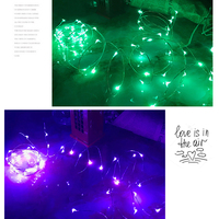 Prop pernikahan LED kawat tembaga tali lampu kreatif lampu jalan memimpin latar belakang Natal dekorasi tali lampu