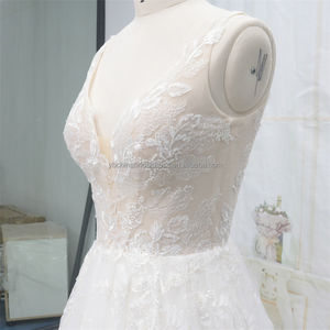 Abito da sposa di lusso popolare in europa abito da sposa caduto - Product Image 3