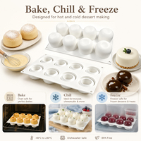 Moule en Silicone 3D Pomme à Cavités pour Pâtisserie, Gâteaux, Biscuits, Mousses, Fondants, Chocolats et Recettes Fruitées