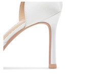 Chaussures de mariée élégantes en soie blanche à bout pointu, talons sexy et tendance pour femmes, tailles 33-42