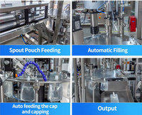 Machine de remplissage de sachets à bec verseur rotatif pour jus, yaourt et boissons laitières