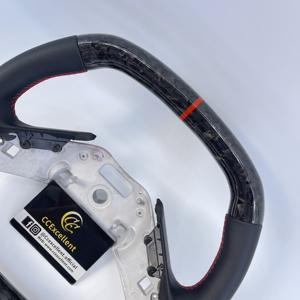 CCExcellent Volant en fibre de carbone personnalisé pour <span class=keywords><strong>Corvette</strong></span> C8 avec cuir perforé - Product Image 5