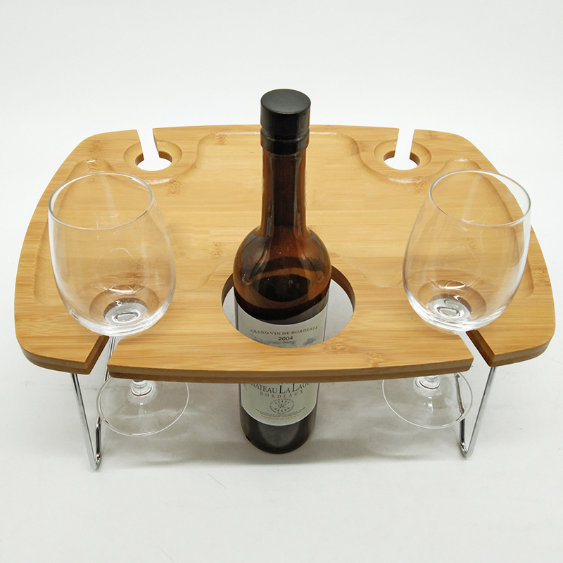 Custom Logo Bamboo Camping Table Trending Foldable Bamboo Wood Folding Outdoor Picnic Tables
