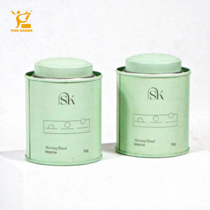 กระป๋องดีบุกทรงกระบอกมีฝาปิดสีเขียวกระป๋อง<span class=keywords><strong>ชา</strong></span>กาแฟผิวนูนขึ้นใหม่ตามต้องการ - Product Image 1