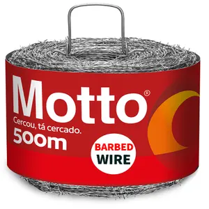Hot Dipped Galvanized Barbed Wire Price Per Roll Arame Farpado 500