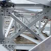 Tour de transmission en treillis d'acier sur mesure fabriquée à partir de plans, Q235Q345 Q355 galvanisé, pylon de ligne électrique 10-100m, certifié ISO