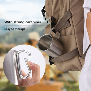 Stainless Steel Vacuum Insulated Hiking Camping Mug with Lid and Handle 220/300ml 6-12 Hours Thermal Insulation - Product Image 6