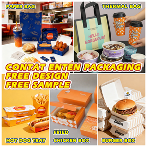 Hamburguesa Scatola Da <span class=keywords><strong>Asporto</strong></span> personalizada, sándwich de hamburguesa, pollo frito y caja de uso de comida rápida, caja de hamburguesa con logotipo - Product Image 5