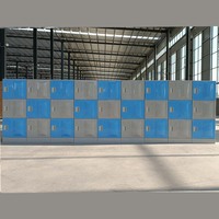 Armoire de rangement en plastique colorée moderne à 3 portes avec serrure à clé, idéale pour hôpitaux et écoles, également utilisable comme casier intelligent ou boîte de plage - Prix usine