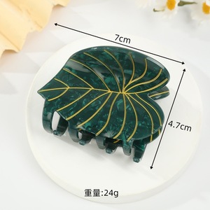 <span class=keywords><strong>Pince</strong></span> à cheveux personnalisable en acétate motif feuille de tortue, style européen et américain, pour femme - Grande <span class=keywords><strong>pince</strong></span> requin pour la décoration des cheveux, idéale pour les fêtes et l'usage quotidien - Product Image 3