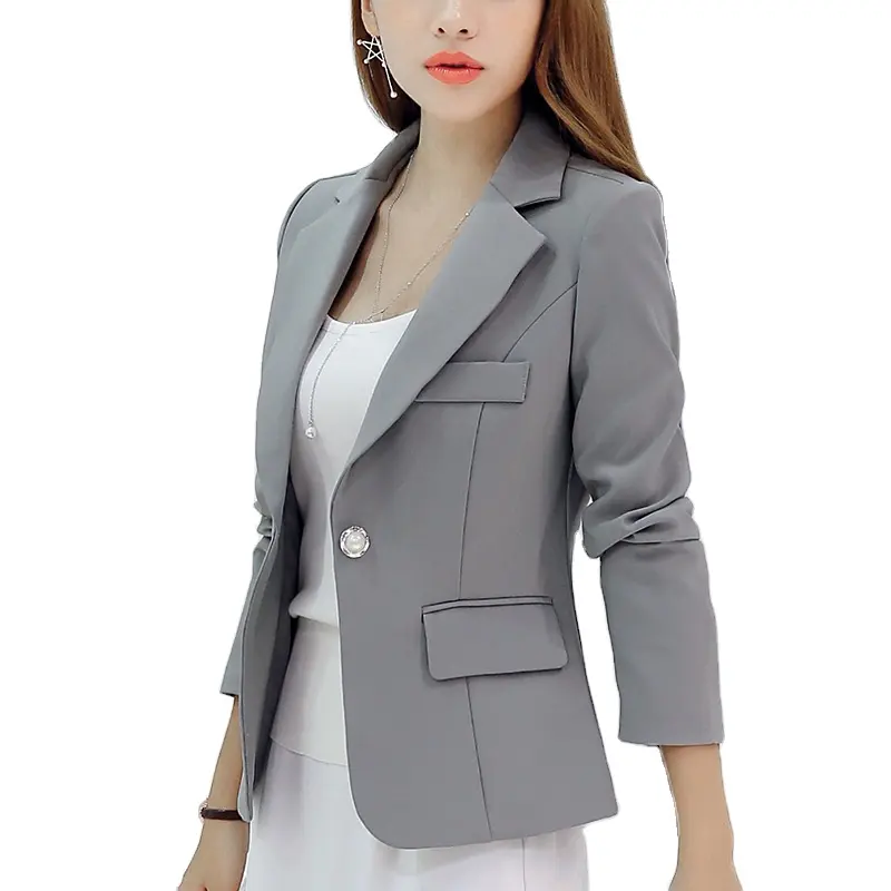 Women Suits Solid Color Slim Fit Business Suit Office Lady Coat Women Blazer
