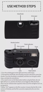 Appareil photo instantané manuel 35 mm à film plastique jetable, pile AA, mise au point fixe, pour mariages, événements, cadeaux et collages. - Product Image 3