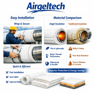 Couverture en aérogel de silice de 20 mm pour l'isolation des tuyaux des process pétrochimiques, isolation <span class=keywords><strong>haute</strong></span> <span class=keywords><strong>température</strong></span> jusqu'à 650 °C - Product Image 5