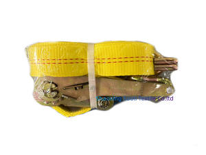 Bon marché 2 "X 27FT 10000LBS <span class=keywords><strong>sangle</strong></span> d'arrimage <span class=keywords><strong>à</strong></span> <span class=keywords><strong>cliquet</strong></span> avec double crochet en J - Product Image 5