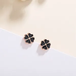 wholesale no piercing fancy statement marble enamel initial studs earring without hole designs for women