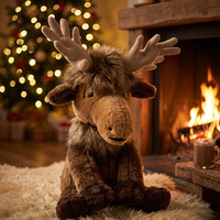 Peluche de Noël édition limitée Jellycat Cerf du Canada en polyester et rembourrage en coton PP