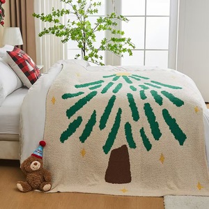 <span class=keywords><strong>Manta</strong></span> de poliéster con diseño de árbol de Navidad, suave y acogedora, decoración navideña, lavable a máquina, para las cuatro estaciones, personalizable, para el hogar, viajes, avión - Product Image 4