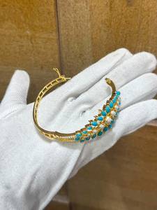 Wholesale Jaipuri Gold Plated Pearl Charm <b>Bracelet</b> Women Handmade Cute Indian Fashion Jewelry OEM ODM Manufacturer Supplier - Product Image 2