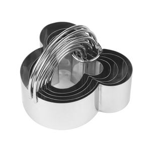 5 emporte-pièces en acier inoxydable en forme de Mickey Mouse, écologiques, compatibles lave-vaisselle et four, motif nid, poignée facile à ranger - Product Image 1