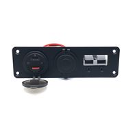 Boîtier encastré 50A avec connecteur d'alimentation, prise double USB, chargeur de tableau de bord, prise allume-cigare 12V pour caravane, camping-car, bateau, voiture