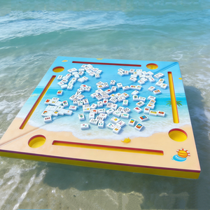 Plateau de jeu flottant pliable carré pour Mahjong, <span class=keywords><strong>Domino</strong></span>, Piscine, Plage, Fête aquatique, Sport, Jeu de collection avec étui de transport - Product Image 5