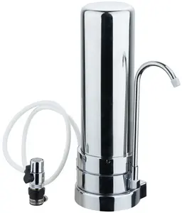Pre filter stainless steel 304 3 stages clear drinking water filter with cartridge filter