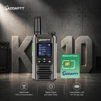 Radio bidirectionnelle portable GaodaPTT 4G Walkie Talkie K10 LTE avec interphone, lumière LED IP54, sans limitation de distance, prise en charge OEM