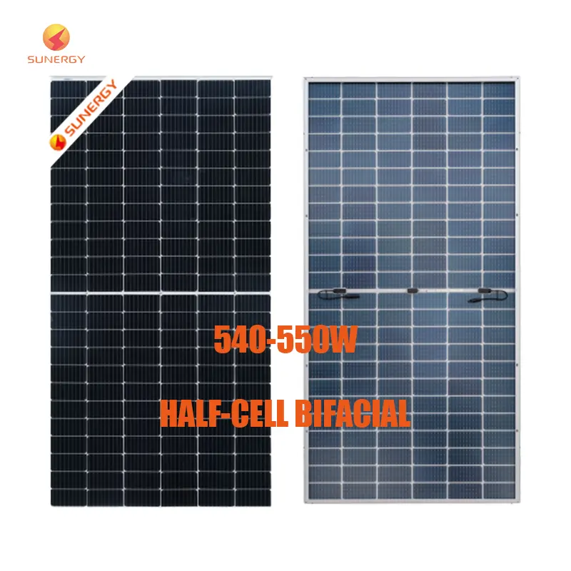 EU Warehouse Solar Module 540w 545w 550w Half Cut Solar Panel Double Glass PV Panels