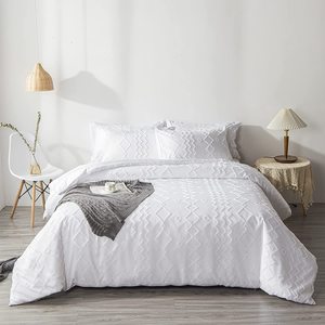 Tất cả các mùa mềm bền 3 cái sợi nhỏ chần thêu bộ đồ giường thiết lập Quilt Cover được trang bị Khăn trải giường - Product Image 1