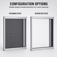 Moustiquaire plissée ultra-fine pour fenêtre P30, moustiquaire rétractable pliable en aluminium, moustiquaire accordéon pour fenêtres