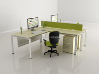 Mobilier de bureau modulaire commercial personnalisé moderne 2026 – Poste de travail ouvert pour 6 personnes avec bureau pour ordinateur portable en matériaux écologiques