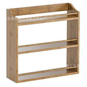 Wooden Three Tier <b>Spice</b> Rack With Glass <b>Jars</b> And Wooden Lids For Kitchen Storage Airtight Design - Product Image 5