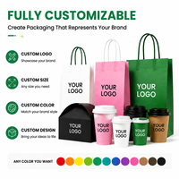 Sacs en papier kraft personnalisés avec votre propre logo, sacs cadeaux avec poignées pour l'emballage de vêtements en vente au détail