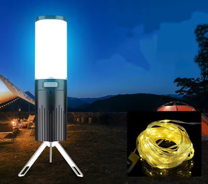 Luces LED Multifuncionales para Camping, Recargables por USB, Iluminación de Siete Colores, Lámpara Portátil para Camping - Product Image 1