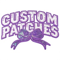 Patchs de lettres personnalisés en feutre brodé avec paillettes écologiques, badges thermocollants pour vêtements, chapeaux, décoration DIY sur mesure