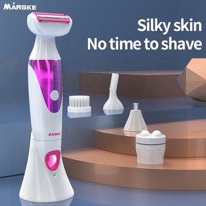 Marske 5in1 Phụ Nữ Chuyên Nghiệp Của Điện Xoay Đĩa Máy Cạo Râu Tóc Loại Bỏ Dao Cạo USB Có Thể Sạc Lại Phụ Nữ Hộ Gia Đình Sử Dụng Máy Cạo Lông - Product Image 6