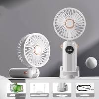 Ventilateur portable silencieux rechargeable KAZATE USB-C pliable avec batterie externe 3600 mAh, 6 vitesses, mini, en plastique