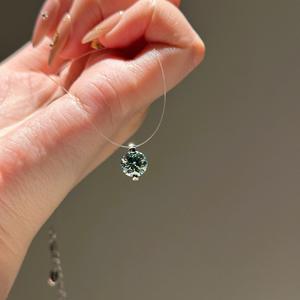 สร้อยคอเงินแท้ S925 รูปหยดน้ำตาเงือก ประดับเพชร หรูหรา ระดับไฮเอนด์ ดีไซน์สวยงาม น้ำหนักเบา เหมาะสำหรับผู้หญิง - Product Image 5