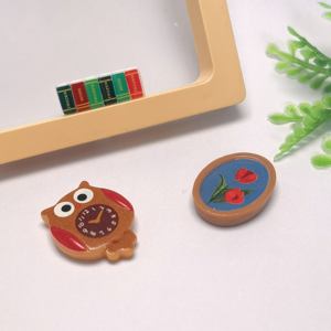 ลูกปัดเรซิ่นรูปการ์ตูนน่ารัก 100 ชิ้น/ถุง รูปหนังสือ นกฮูก นาฬิกา สำหรับตกแต่งเคสมือถือและงานประดิษฐ์ - Product Image 1