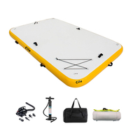 Plateforme de quai gonflable 6ft/8ft/10ft/12ft, radeau flottant avec pompe à air, île flottante gonflable pour l'eau