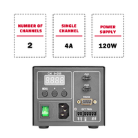 Controlador de Luz LED Industrial de 2 Canales, Atenuador de Brillo 0-255 con RS232 y Trigger, DC 24V para Visión Artificial, Uso en Fábrica