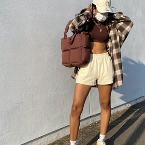 大容量キルティングトートバッグ パファーシンプルショルダーバッグ レディースファッションハンドバッグ パース - Product Image 6