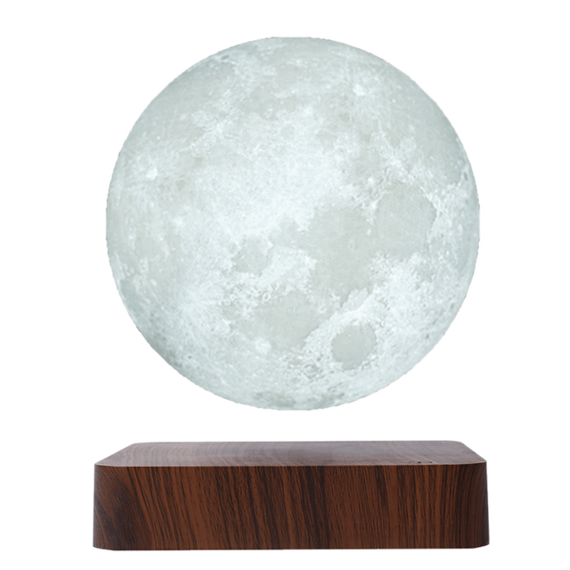 Modern Floating Spinning Air Freely 3D Printing LED Moon Lamp Magnetic Levitating Touch Control Desk Lamp Lunar Night Light