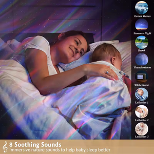 Smart APP Control Aurora Galaxy <b>Star</b> Projector with White Noise <b>LED</b> Nebula Night Light for Bedroom - Product Image 4