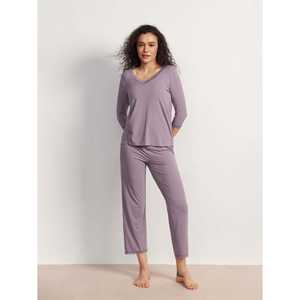 Vêtements de nuit légers pour femmes, vêtements de nuit en coton rayés, ensemble de pyjama pour demoiselles d'honneur, pyjama en bambou RTS - Product Image 1