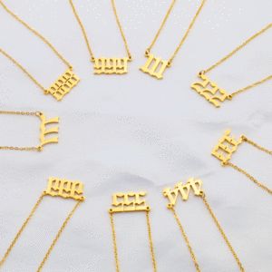 Collane personalizzate con ciondolo in acciaio inossidabile con numero di angelo per gioielli con numeri da donna per ragazza collana con numero fortunato regalo minimalista - Product Image 5