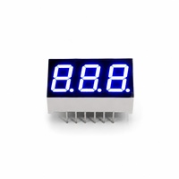 Ultra Bright 0.36 Inch 3 Digits Blue 7 Segment Led Display Digital Tube Common Cathode Anode 3361ab for Arduino Diy Project
